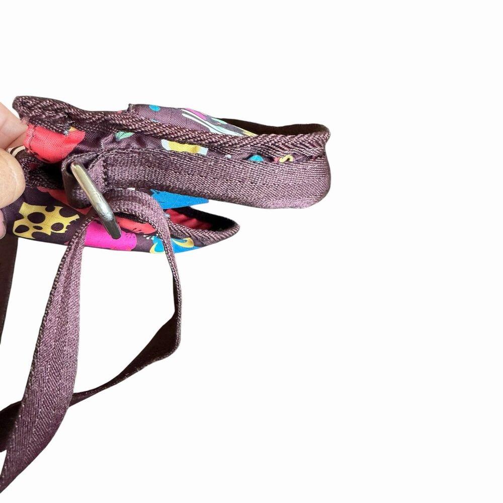 LeSportsac Crossbody & Shoulder Bag Multicolor Mouse Rat Print Zipper Pockets - Picture 15 of 16